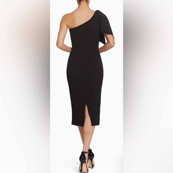 Dress the Population Tiffany One-Shoulder Midi Dress Black Size XL - Picture 3 of 14